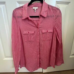 Joie Plaid Long Sleeve Blouse